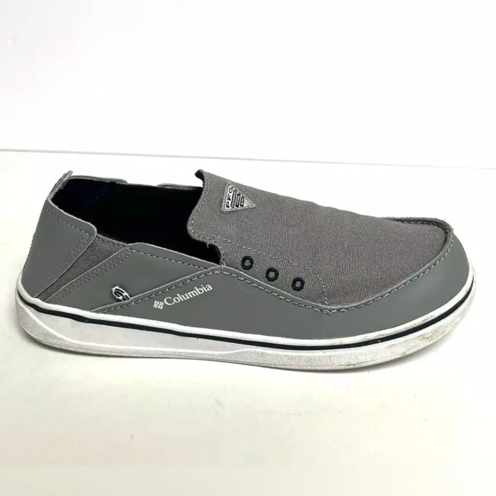 Columbia Youth Bahama Pfg Slip On Gray Size 7 M Big Kid